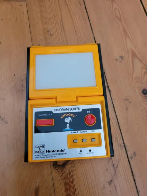 NINTENDO GAME & WATCH SNOOPY Jeu Electronique Video Vintage Panorama Screen W5