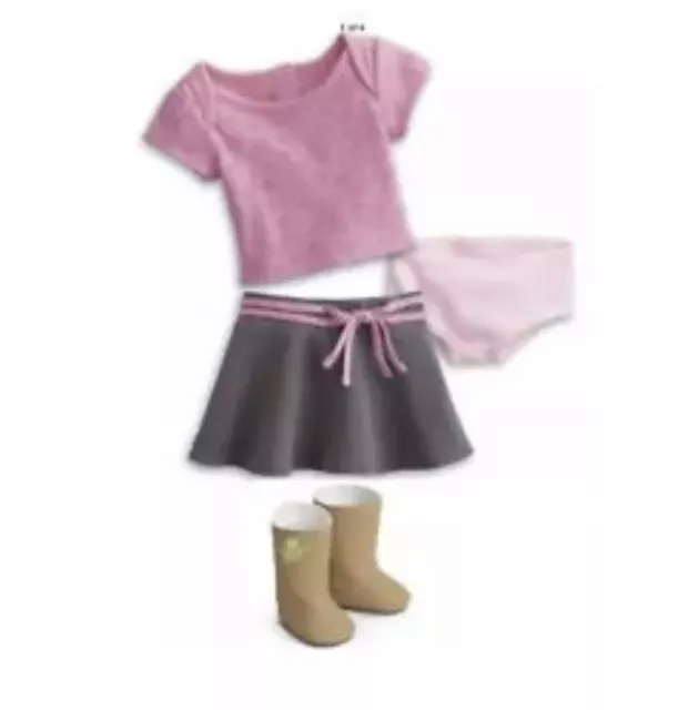 NEW American Girl True Spirit Outfit W/ Boots For 18" Doll RETIRED + Hair Beads