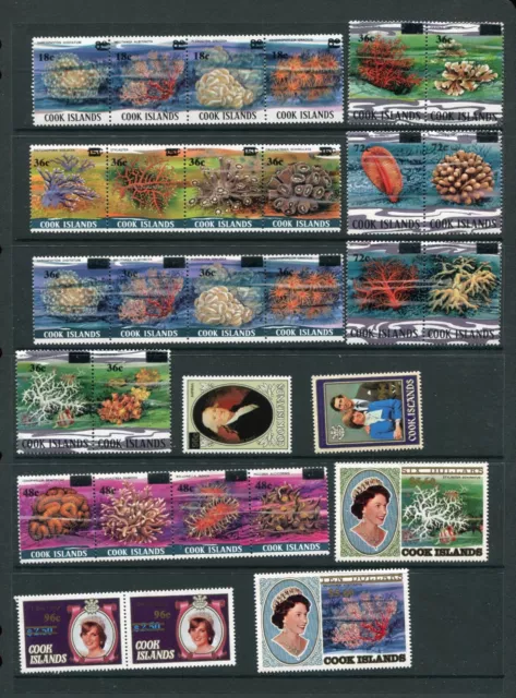 Cook Islands 1983 Definitives Corals Marine Life MNH ** Set 30 Stamps