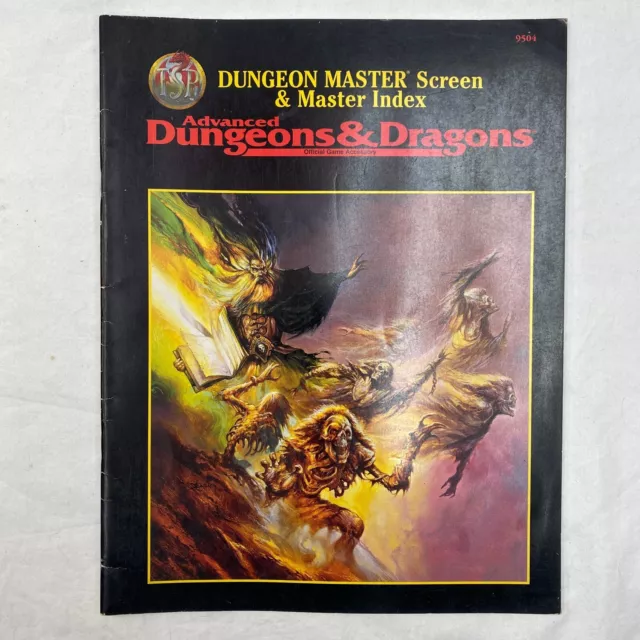 AD&D Dungeon Master Screen & Index Advanced Dungeons & Dragons TSR RPG Book 9504
