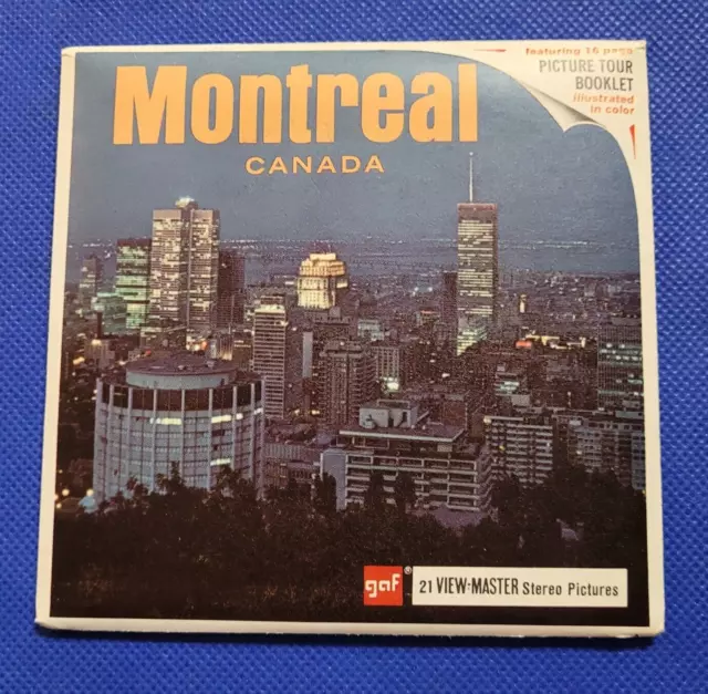 Gaf Vintage A051 Montreal Quebec Canada view-master 3 reels packet