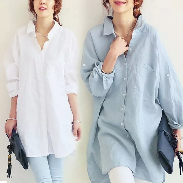 FASHION WOMEN CASUAL V-Neck Blouse Lantern Long Sleeve Shirt Style Korean  +Belt $16.99 - PicClick