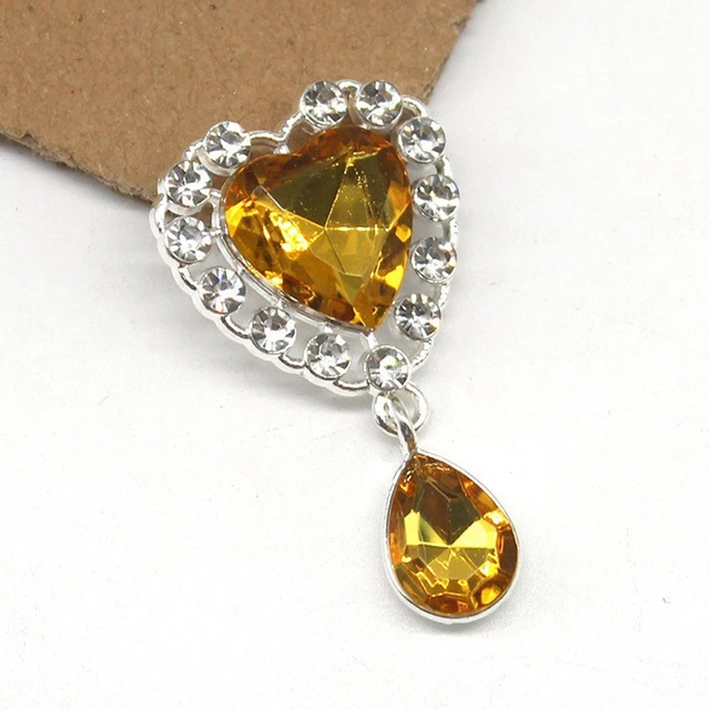 10 Stück Strass-Herz-Anhänger-Charms DIY Frauen Mädchen Zubehör Legierung 2