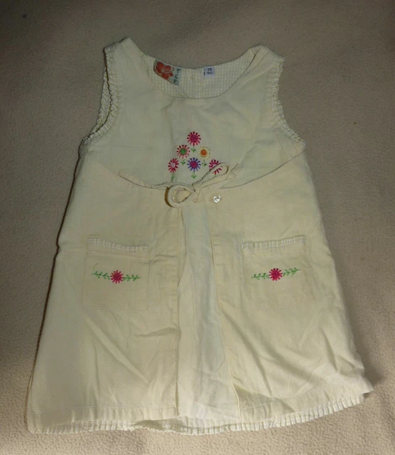 Robe Bébé Fille Baby Club 3 Mois - Jaune Motif Citron, Style Marin, été - Occasion Très Bon état