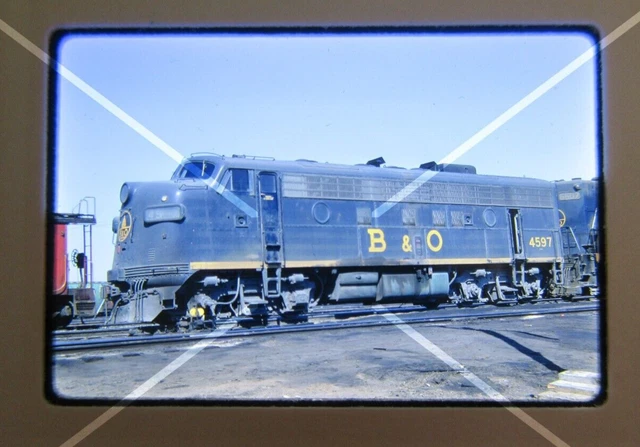Original '71 Kodachrome Slide B&O Baltimore Ohio 4597 F7A     39V49