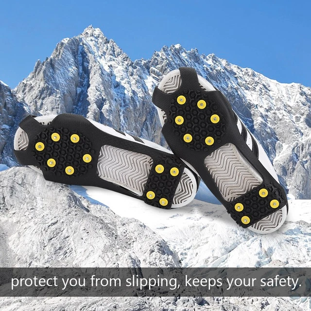 SNOW ANTISKID SPIKES Grips Mountain Climbing Footwear Ice Traction