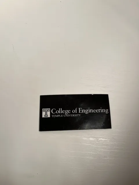 Temple University College of Engineering Magnet Business Card Philadelphia PA