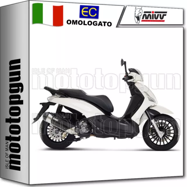 Mivv Scarico Completo Omologato Nocat Urban Inox Piaggio Beverly 300 2012 12