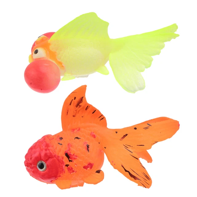 2PCS Artificial Goldfish Ornament Fake Goldfish Fish Tank Fish Decor