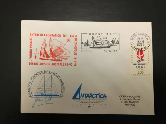 FRANCE 1992 Antarctica Polar Sailing Mission Departure from Brest,France (SS364)