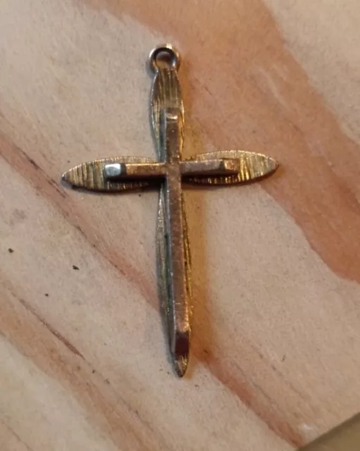 Médaille Religieuse Ancienne Crucifix Pendentif Jésus Christ