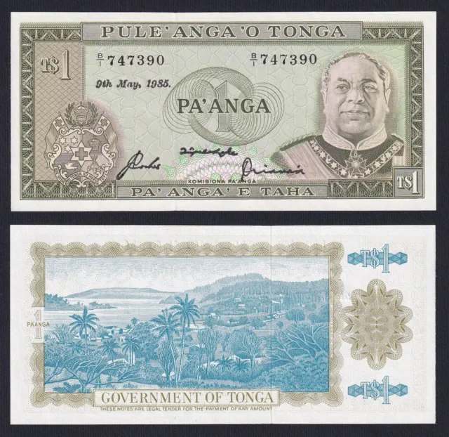 Tonga 1 Pa'Anga 1985 P 19c Fds / UNC A-04