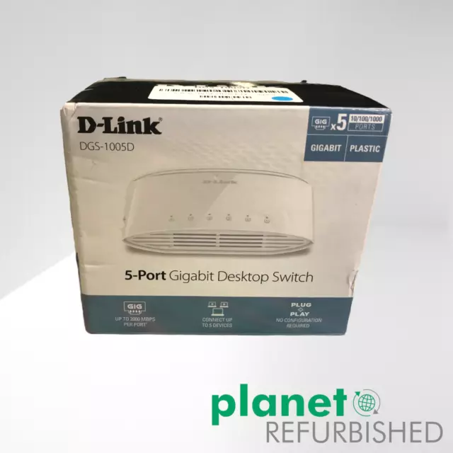 DGS-1005D DLINK Conmutador de sobremesa Gigabit de 5 puertos a 10/100/1000 Mbps