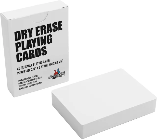 APOSTROPHE GAMES DRY Erase Blank Playing Cards, Poker Size - 76 mm x 127 mm  $22.29 - PicClick AU