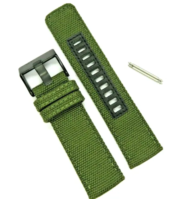 Diesel Original Spare Band Leather Textile DZ4189 Strap Green Canvas 0 31/32in