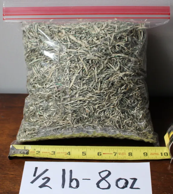 HALF POUND/ 8 Ounces Long Strands Genuine US Currency FREE SHIPPING