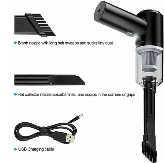 Voiture Aspirateur Duster Sans Fil Portable Rechargeable wet&dry