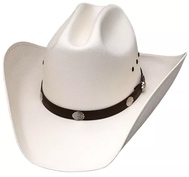 WESTERN EXPRESS MEN'S Classic Cattleman Off White Straw Cowboy Hat ...