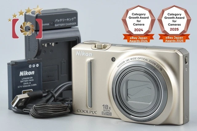 NIKON COOLPIX S9100 Sophia Gold 12.1 MP Digital Camera from Japan