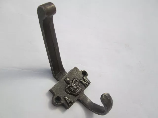 Cast Antique Iron Vintage Old Style Air Ministry Hat And & Coat Hook Fancy