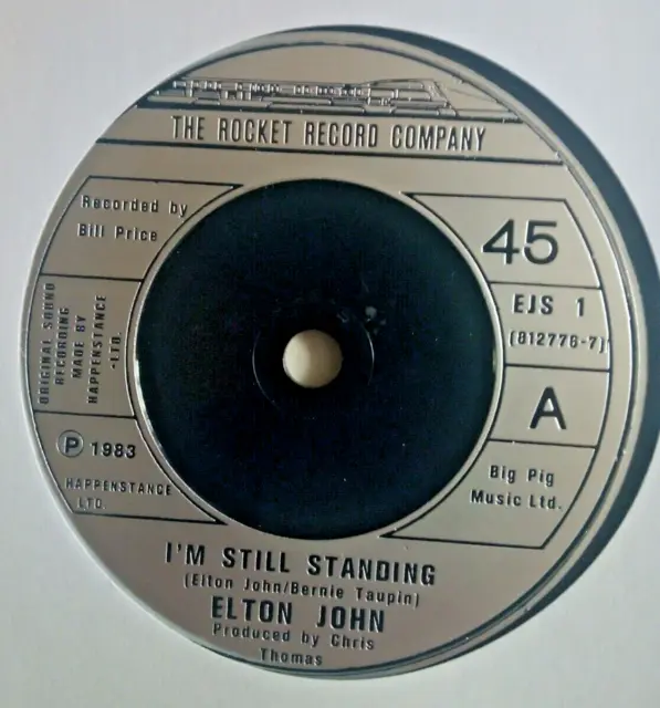 elton john - im still standing - excellent condition 7" vinyl 45 rpm