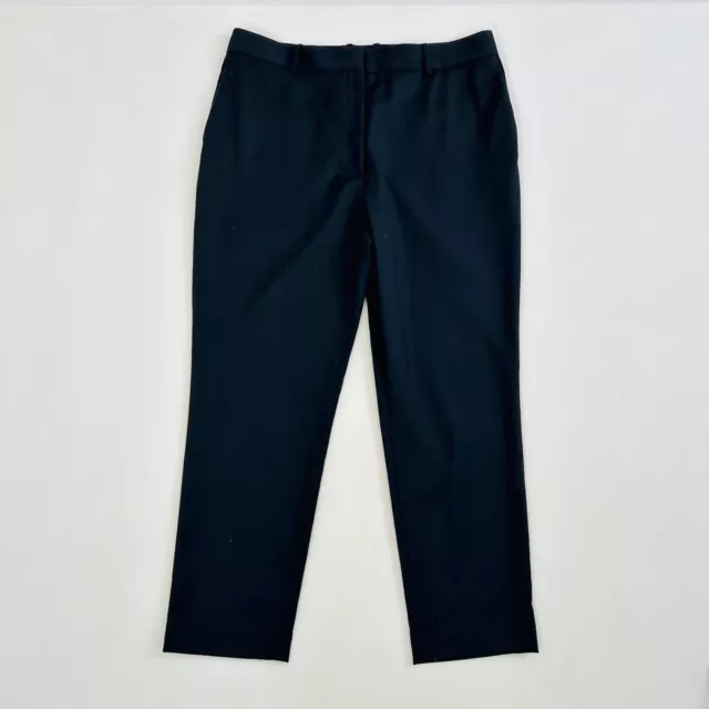 Reiss Haisley Tailored Black Trousers UK 18 Slim Leg Ankle Grazer Dress Pants