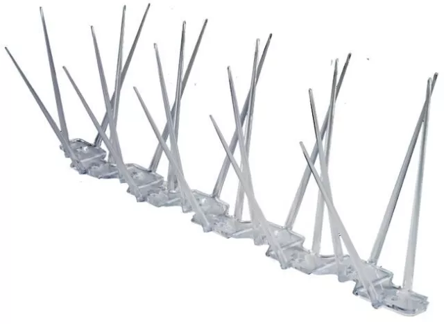 Defender 8 Polycarbonate Bird Spikes for Seagulls & Pigeons 10m 100m