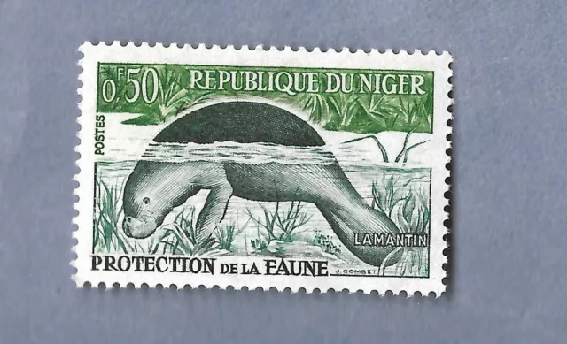 Lamantin Stamp Republic Du Niger Mnh