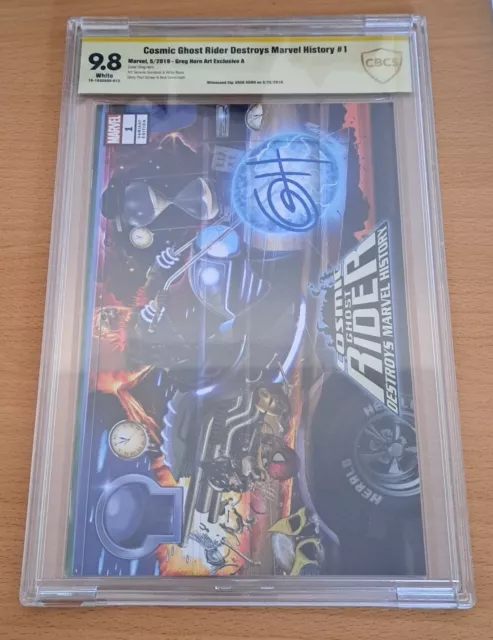 Cosmic Ghost Rider Destroys Marvel History #1 CBCS 9.8 Signed by Greg Horn