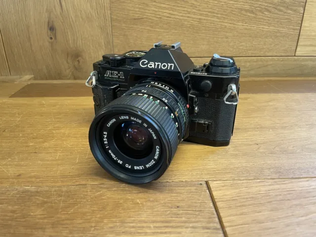 EXC+ 5 Canon AE-1 Program Noir Caméra à Film Neuf Fd Dnf Zoom 35-70mm Lentille /