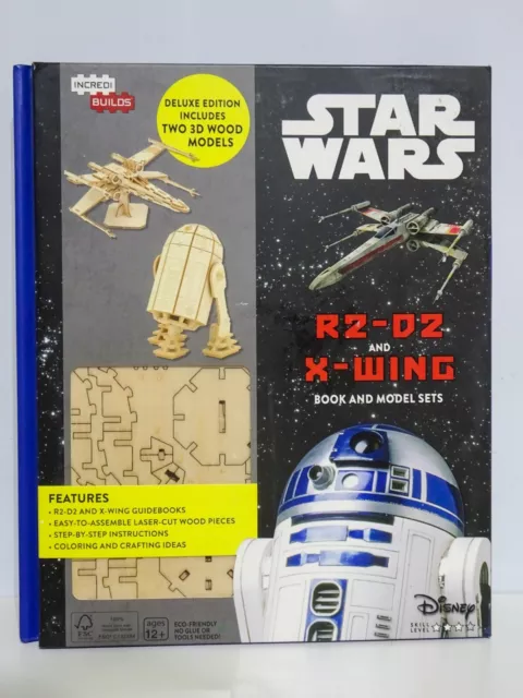 Star Wars R2-D2 & X-Wing IncrediBuilds Deluxe 3D en Bois Modèle Ensemble & Livre