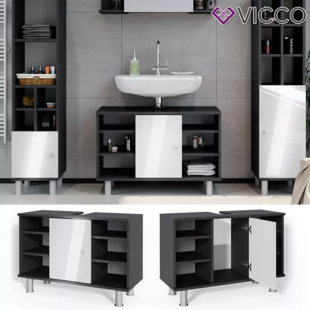 VICCO MUEBLE BAJO lavabo FYNN Oak Sonoma - mueble bajo mueble de baño EUR  69,90 - PicClick ES