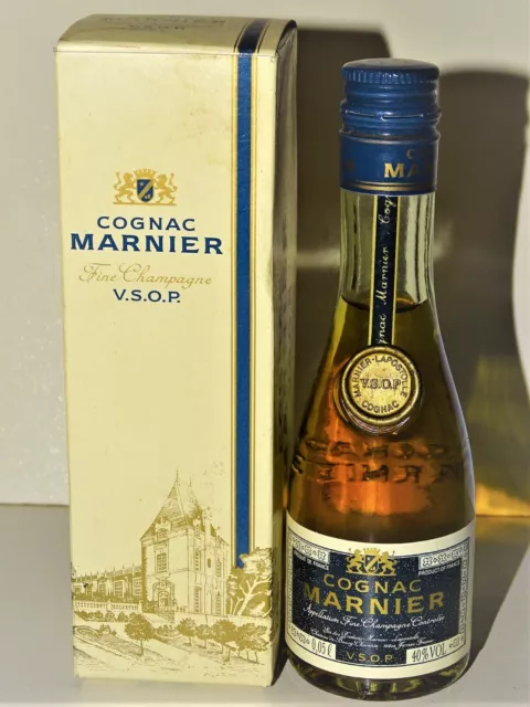 Ancienne Bouteille Mignonnette Cognac Marnier Dans Sa Boite Neuve Fine Champagne