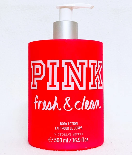 1 Victoria's Secret Pink FRESH CLEAN Body Lotion Cream Moisture Pump 16.9 oz