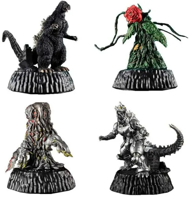 BANDAI Hg D + Godzilla 02 Mini Figurines 4 Type Set Jouets Gashapon Figurine
