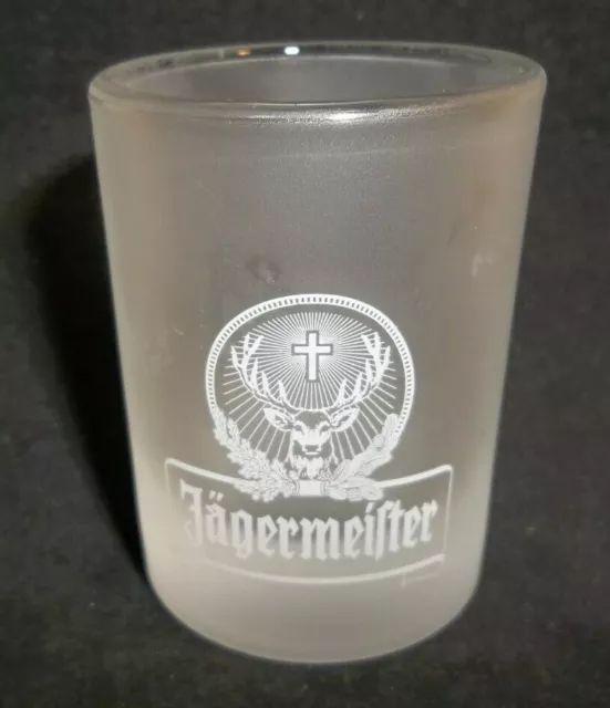 Frosted Jagermeister Shot Glass Collectible Bar Drink Barware Buck Deer