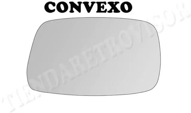 CRISTAL RETROVISOR PARA TOYOTA COROLLA 2001-2004 CONVEXO Derecho(Copiloto)