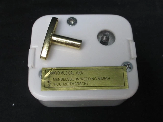 Vintage Sankyo Wind Up Music Box Movement Mechanism Mendelssohn Wedding March