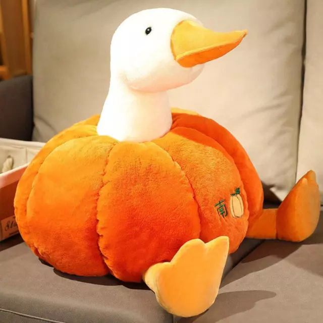 Halloween Doll Duck Pumpkin White Goose Throw Pillow Big Bed Plush Toy Sofa M3R1