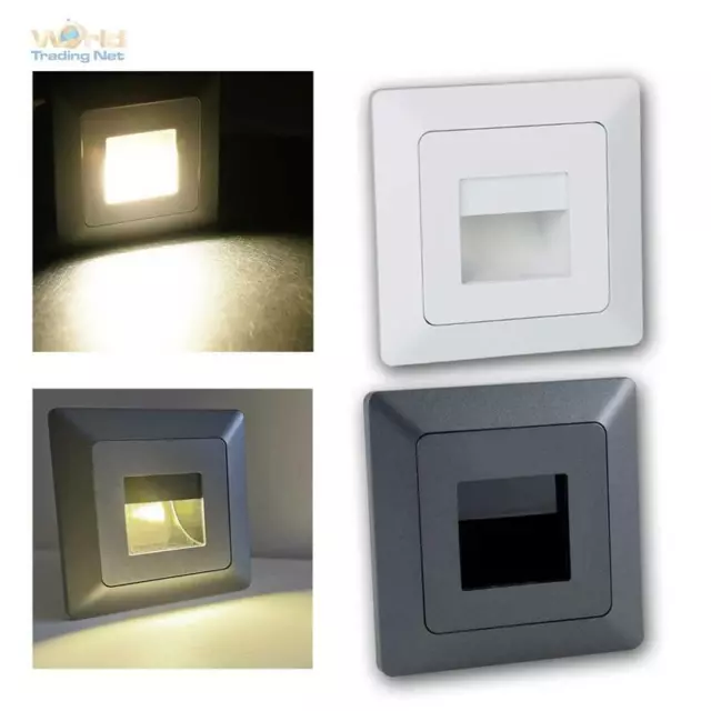 LED Wand-Einbaustrahler Serie MILOS, 230V Leuchte / Lampe für UP-Schalter-Dose