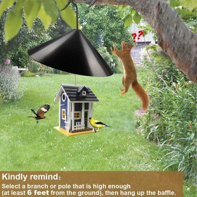 Hanging Squirrel Baffle Wrap Around Raccoon & Squirrel Proof for Bird Feeder
