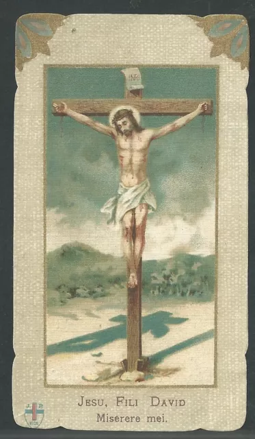 Estampa antigua de Jesus en la Cruz andachtsbild santinno holy card image pieuse