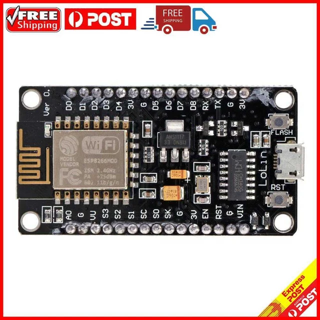 NODEMCU LUA WIRELESS WIFI Module Connector ESP8266 Development Board ...