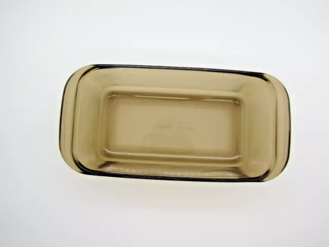 PYREX 213 Amber Glass Loaf Pan/ Baking Dish 1.5 QT 8.5 x 4.5 x 2.5 USA Vintage