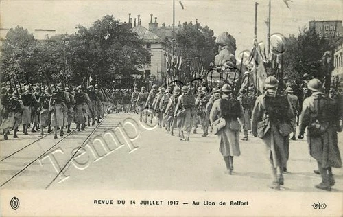 Francia - Parigi, parata militare del 14 luglio (Leone di Belfort) - 1917