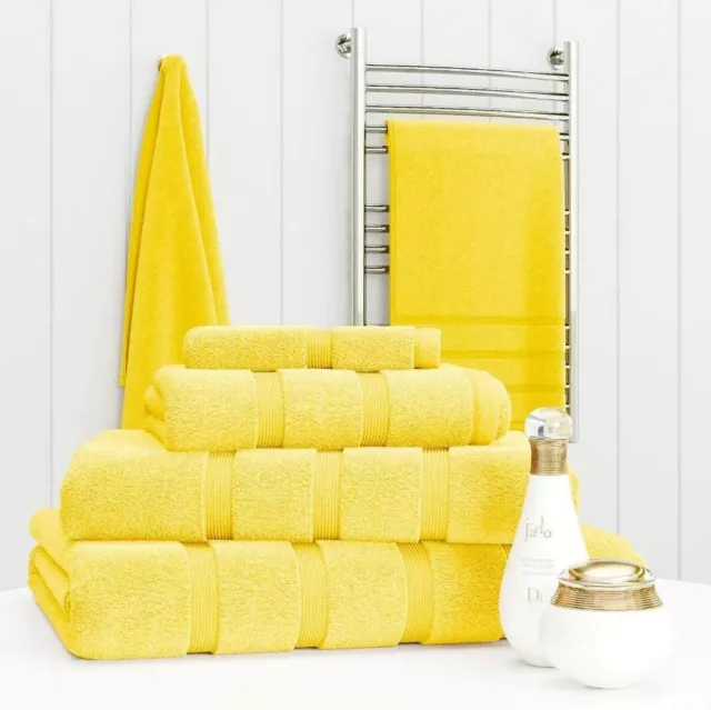 Towels Sets 100% Egyptian Cotton Hand Towel Bale 550 GSM Bathroom 6 Piece Set