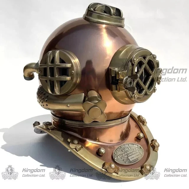 Acheter Casque de plongée sous-marine 45,72 cm, décoratif pour la maison, casque Boston, casque de plongée nautique, cadeaux d'anniversaire, collection US Navy, cadeaux de Noël