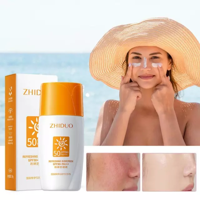 LSF 50 Damen-Ganzkörper-Sonnencreme für Sommer UV-Schutz Neu O0