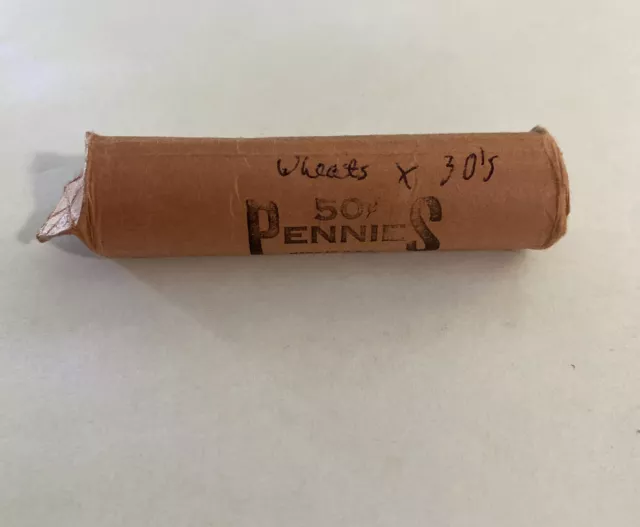 LINCOLN WHEAT CENT PENNY ROLL 1930-39 PDS mixed dates/mints GREAT MIX THIRTIES!!