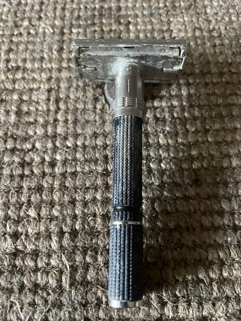 Vintage Gillette Safety Razor Adjustable Black Gillette